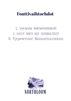Pipo luontoaiheisella kuvalla tai omalla tekstillä.